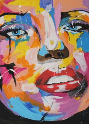 Pittura su tela con tempera – "Marylin"