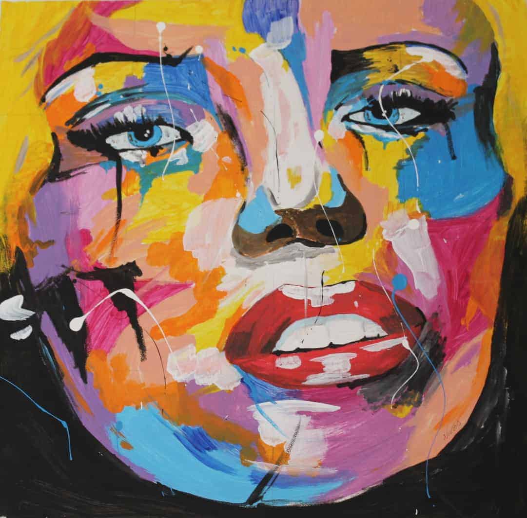 Pittura su tela con tempera – "Marylin"