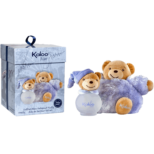 confezione con acqua profumata per bambini e peluche