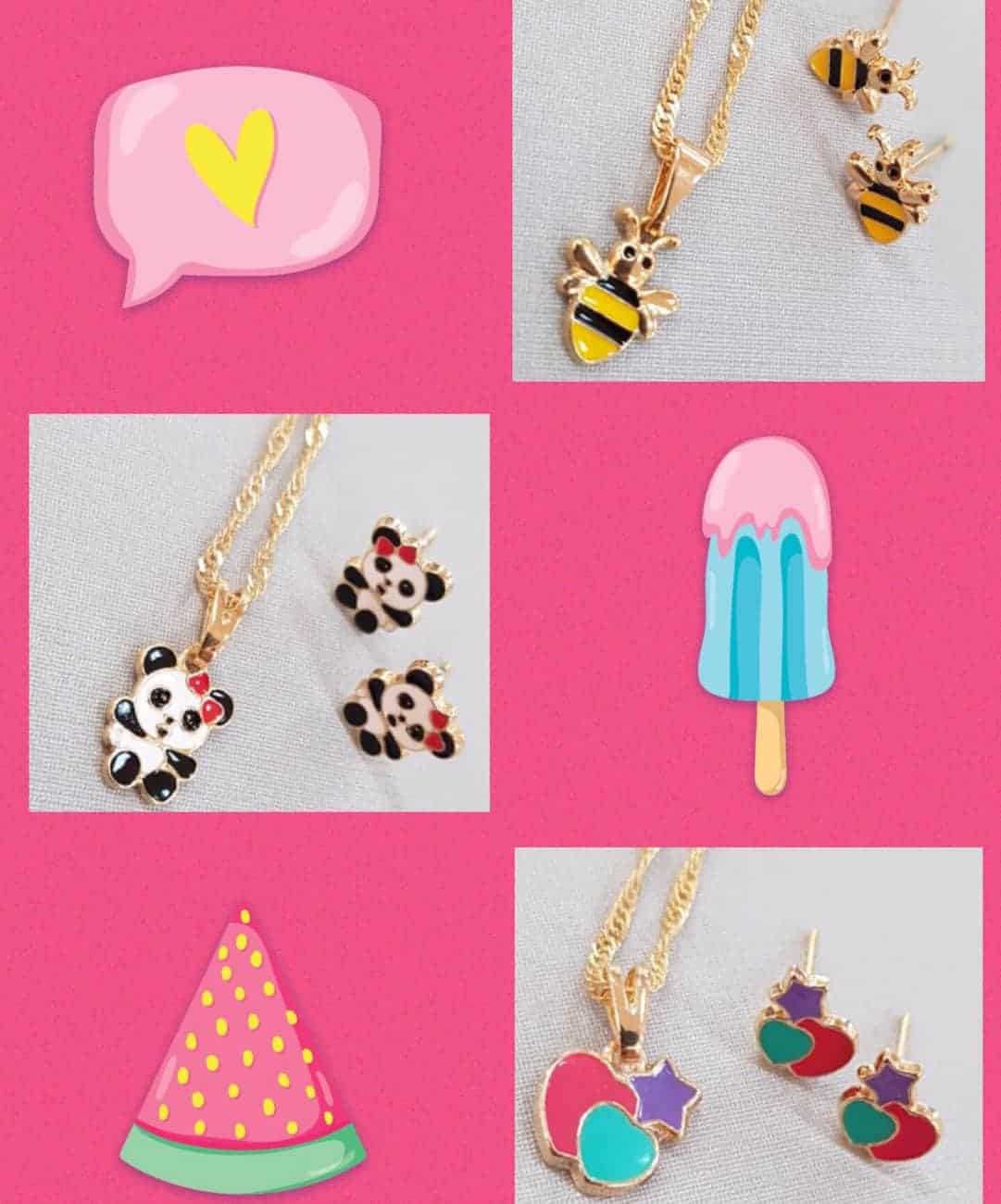 Parure Kids Panda (collana e orecchini per bambina) - immagine 2