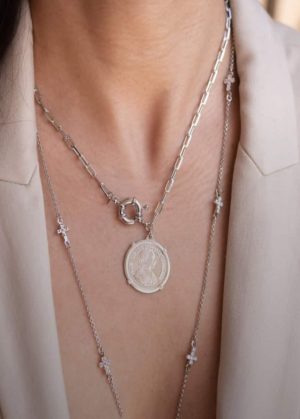 Collana Oro Bianco con Pendente