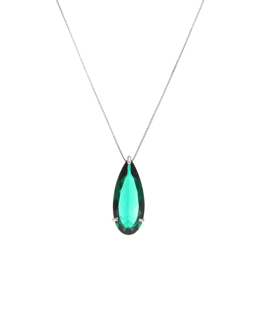 Collana lunga in oro bianco con pendente - immagine 2