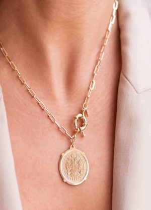 collana in oro giallo con moneta