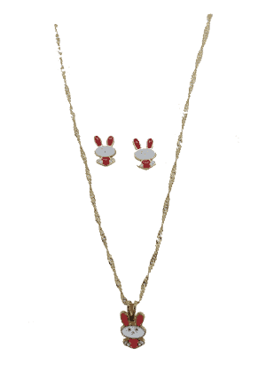 orecchini e collana per bambine – Parure Kids Coniglietto