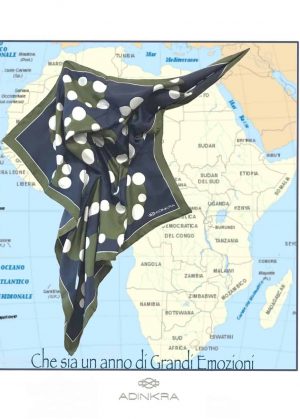 Foulard in pura seta – Gabi - Blu Navy