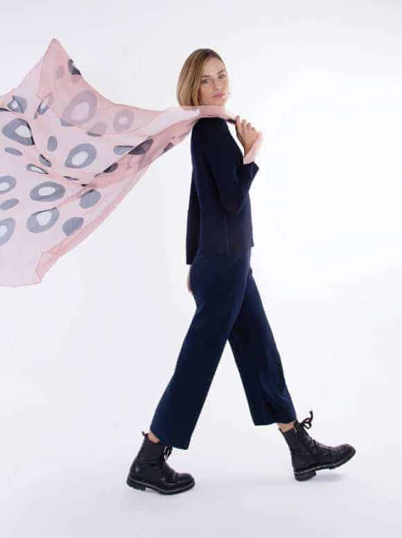 completo donna giacca e pantaloni blu