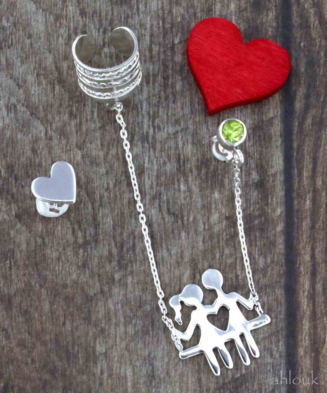 Orecchini in argento asimmetrici – Amanti