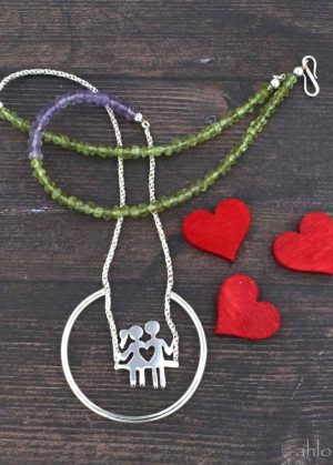 Collana Amanti - Peridoto e Ametista