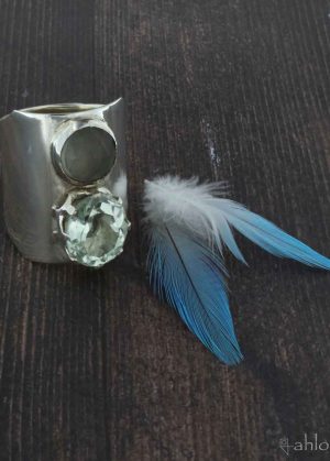 Anello a Fascia - Quarzo Verde