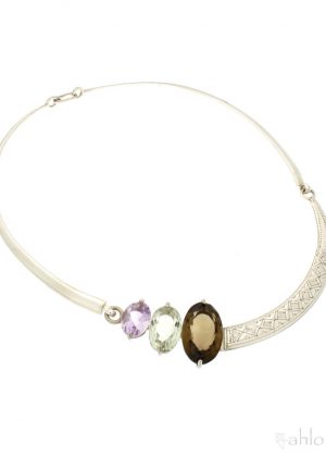 Girocollo Itran - Ametista, Quarzo Verde, Quarzo Miele