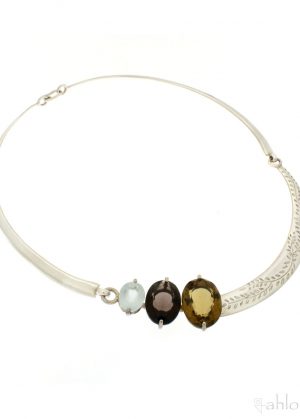 Girocollo Itran - Acquamarina, Quarzo Fumé, Citrino