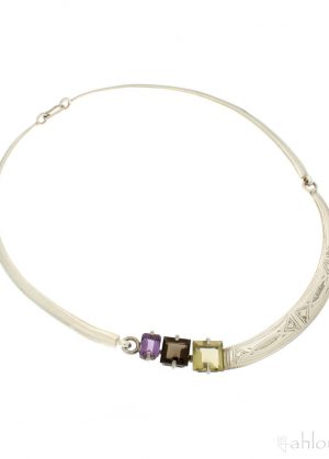 Girocollo Itran - Ametista, Quarzo Fumé e Quarzo Limone