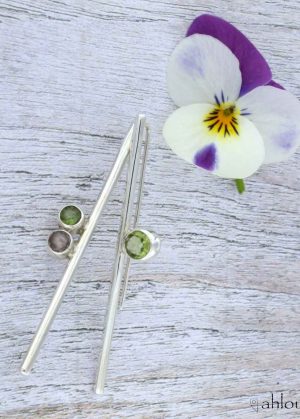 Orecchini lunghi con pietre – Piccole Cose - Peridoto e Tormaline