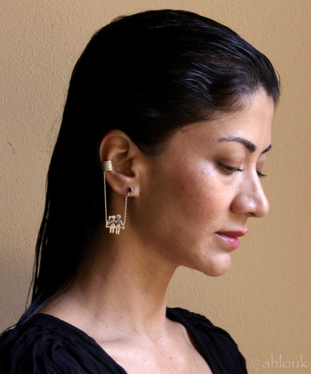 Orecchini in argento asimmetrici – Amanti - immagine 2